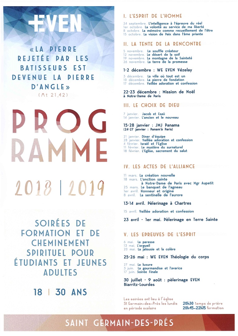 Programme EVEN 2018-2019