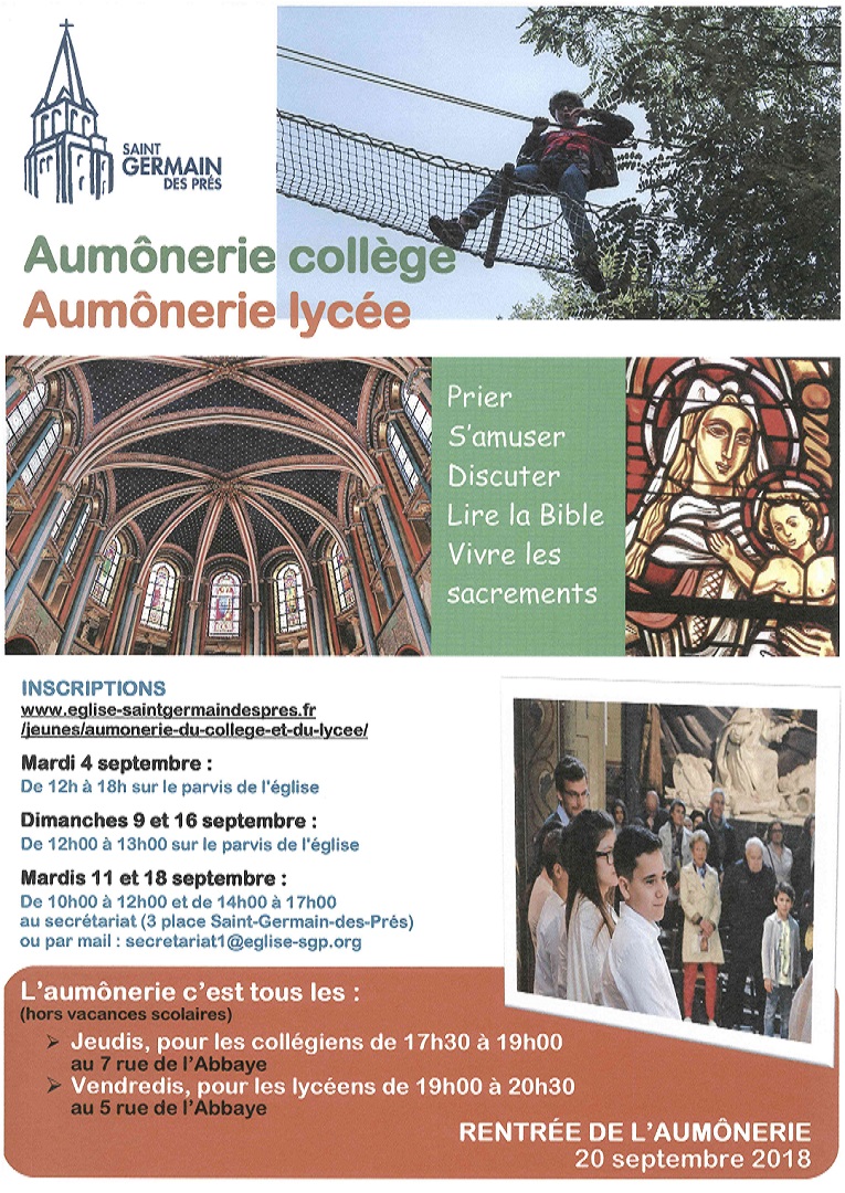 Tract aumônerie 2018-2019